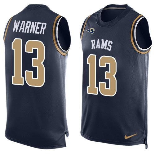 Kurt Warner Los Angeles Rams navy Limited jersey