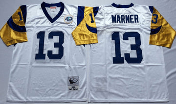 Kurt Warner Los Angeles Rams white Throwback jersey