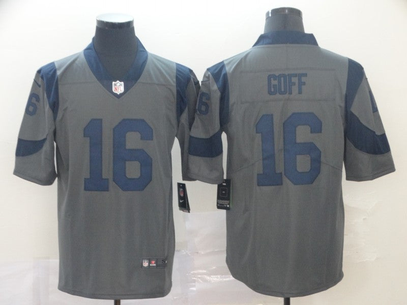Jared Goff Los Angeles Rams gray Inverted Legend jersey