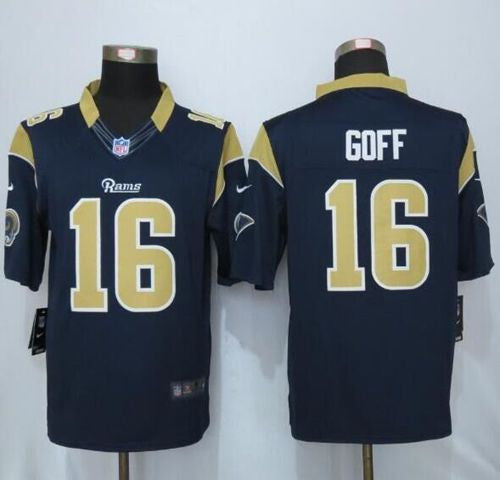 Jared Goff Los Angeles Rams navy Limited jersey