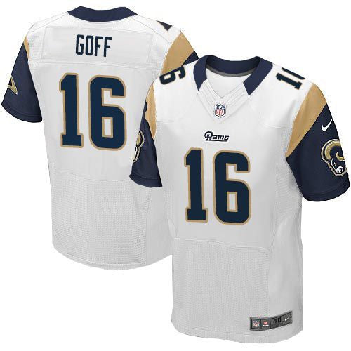 Jared Goff Los Angeles Rams white Elite jersey