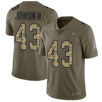 John Johnson III Los Angeles Rams olive Salute To Service jersey