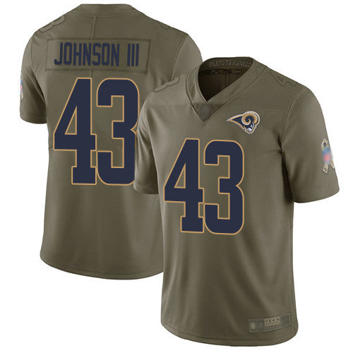 John Johnson III Los Angeles Rams olive Salute To Service jersey