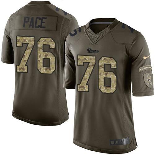 Orlando Pace Los Angeles Rams green Salute To Service jersey