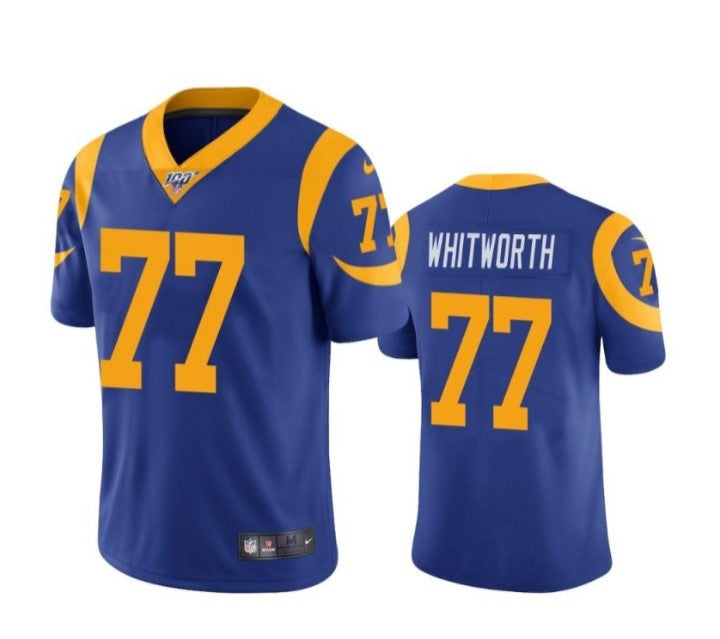 Andrew Whitworth Los Angeles Rams royal Vapor jersey