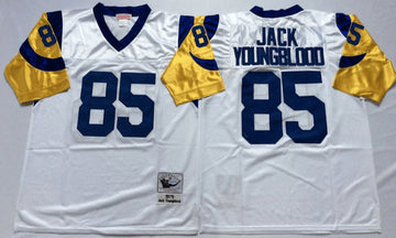 Jack Youngblood Los Angeles Rams white Throwback jersey