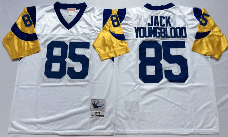 Jack Youngblood Los Angeles Rams white Throwback jersey