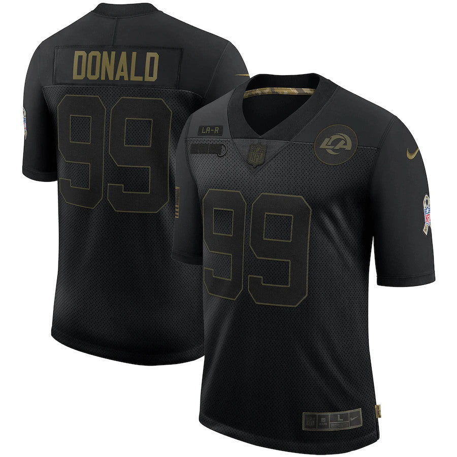 Aaron Donald Los Angeles Rams black Salute To Service jersey