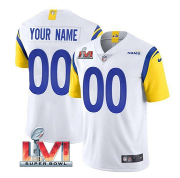 Custom Los Angeles Rams white Vapor jersey