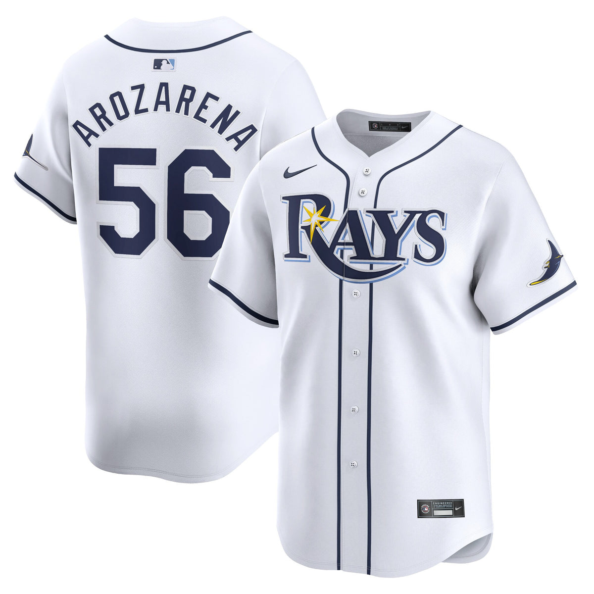 Randy Arozarena Tampa Bay Rays white Limited jersey