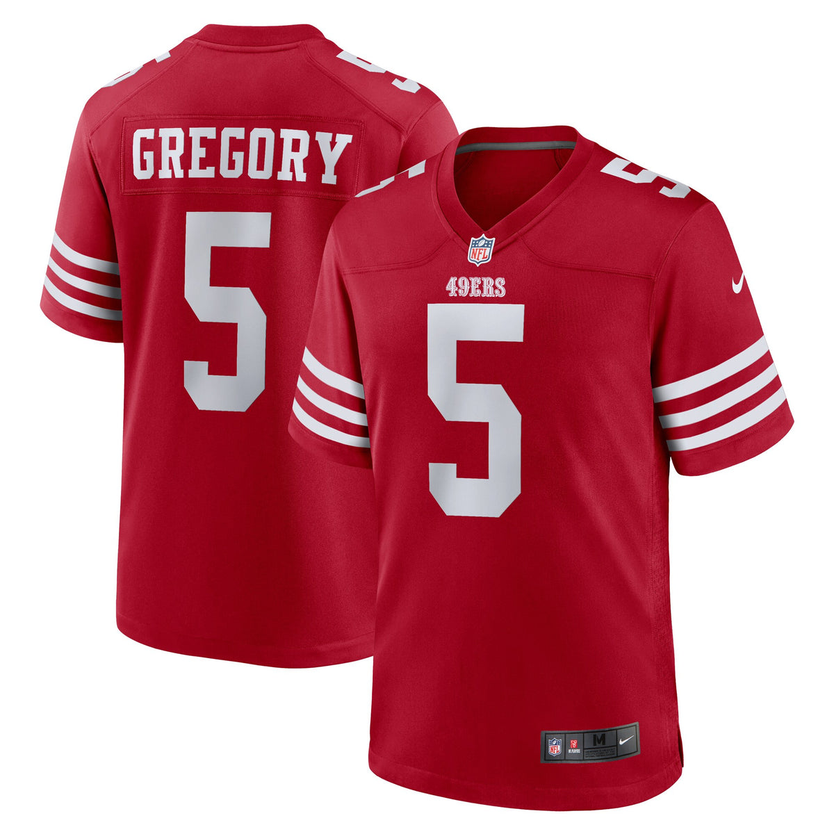 Randy Gregory San Francisco 49ers scarlet jersey