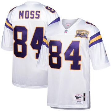 Randy Moss Minnesota Vikings white Throwback jersey