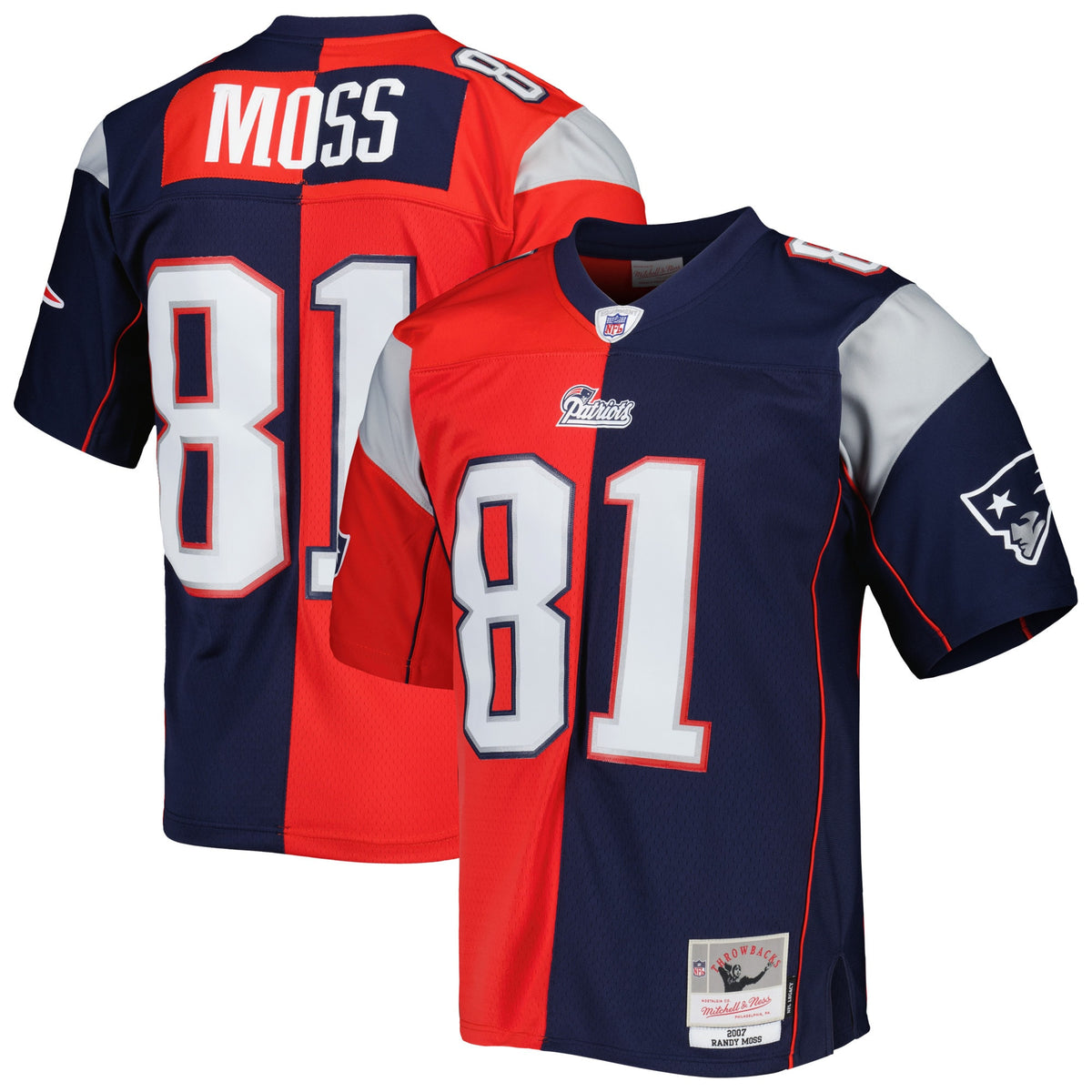 Randy Moss New England Patriots navy Split jersey