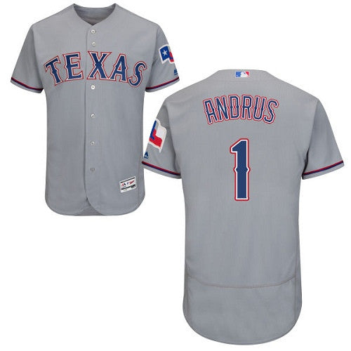 Elvis Andrus Texas Rangers gray jersey