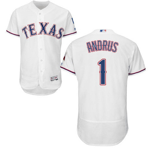 Elvis Andrus Texas Rangers white jersey