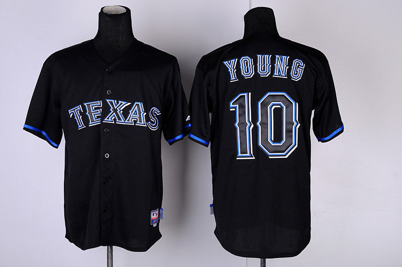 Young Texas Rangers black Fashion jersey