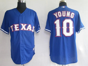 Young Texas Rangers blue jersey