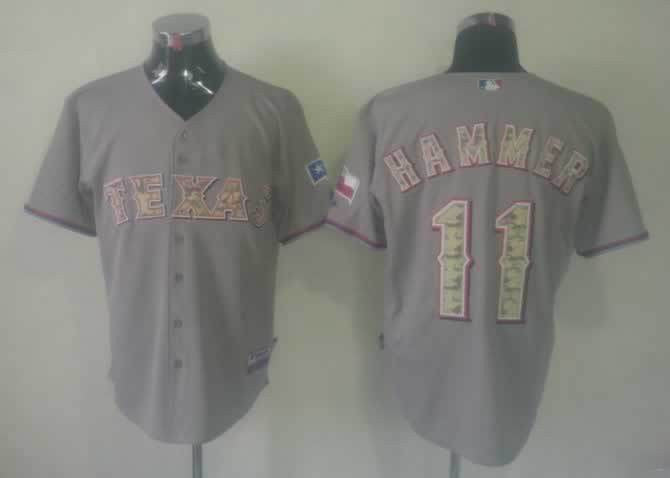 Hammer Grey Texas Rangers camo Camo jersey