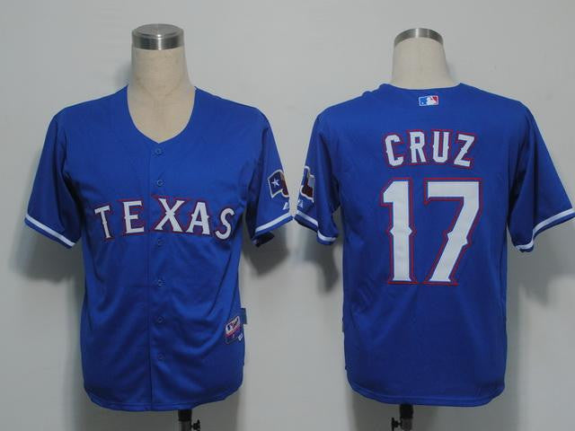 Cruz Texas Rangers blue jersey