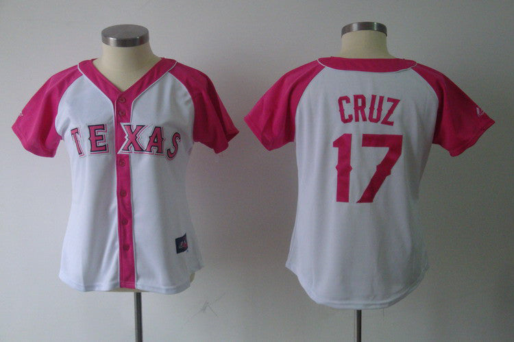 Cruz Texas Rangers pink jersey