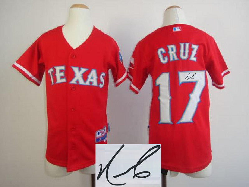 Cruz Texas Rangers red jersey