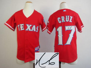 Cruz Texas Rangers red jersey