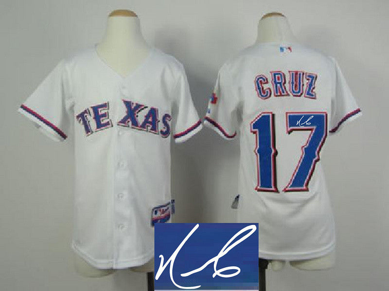 Cruz Texas Rangers white jersey