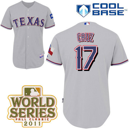 Nelson Cruz Texas Rangers grey jersey