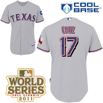 Nelson Cruz Texas Rangers grey jersey