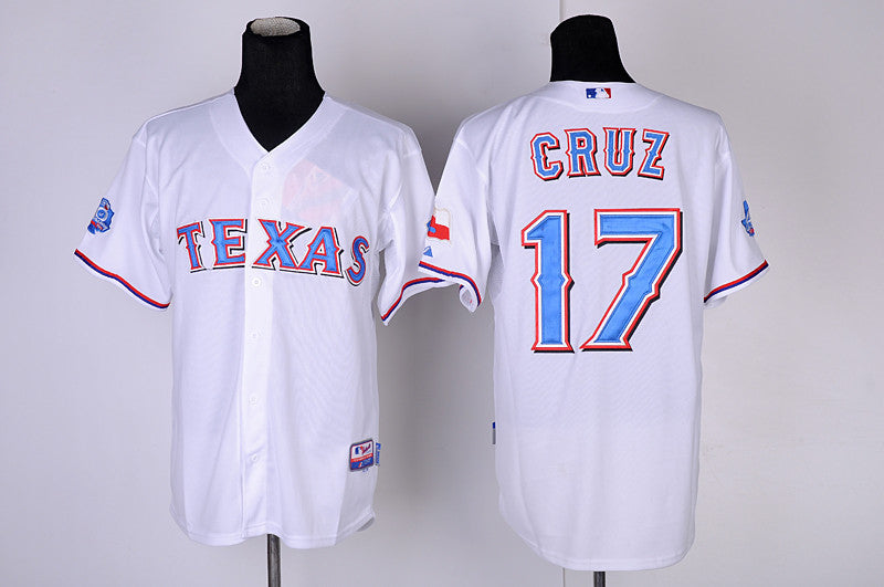 Nelson Cruz Texas Rangers white jersey