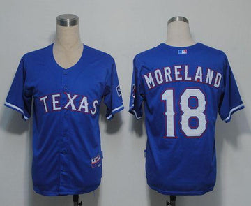 Mitch Moreland Texas Rangers blue jersey