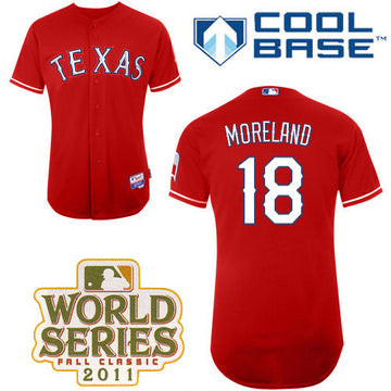 Mitch Moreland Texas Rangers red jersey