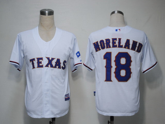 Mitch Moreland Texas Rangers white jersey