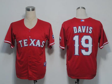 Davis Texas Rangers red jersey