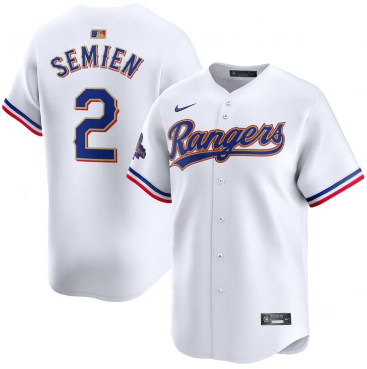 Marcus Semien Texas Rangers white jersey
