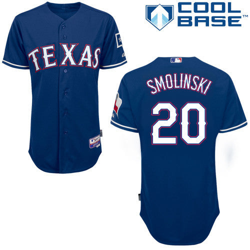 Smolinski Texas Rangers blue jersey