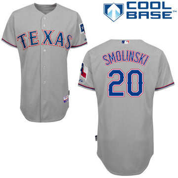 Smolinski Texas Rangers grey jersey