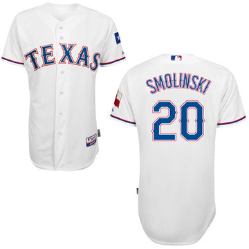 Smolinski Texas Rangers white jersey