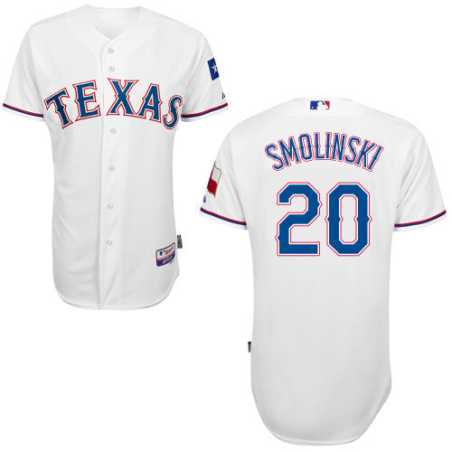 Smolinski Texas Rangers white jersey