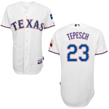 Tepesch Texas Rangers white jersey