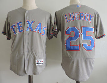 Jonathan Lucroy Texas Rangers gray jersey
