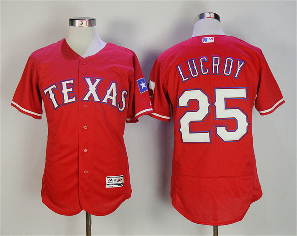 Jonathan Lucroy Texas Rangers red jersey