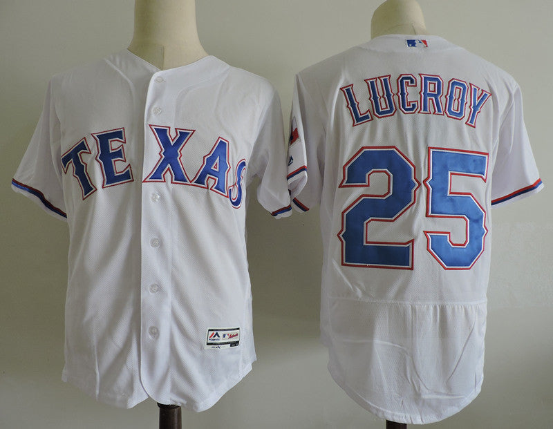 Jonathan Lucroy Texas Rangers white jersey