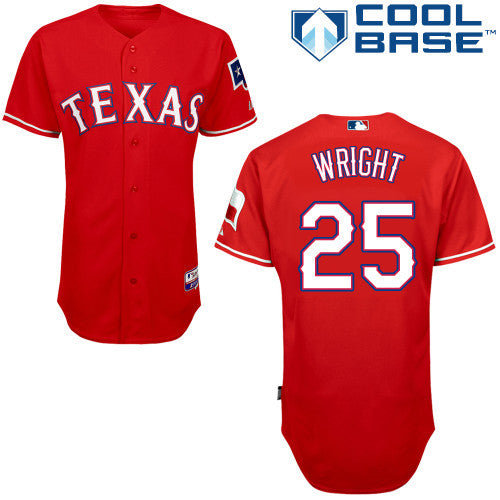 Wright Texas Rangers red jersey