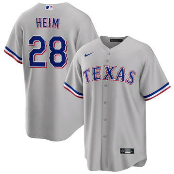 Jonah Heim Texas Rangers gray jersey