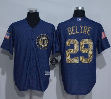 Adrian Beltre Denim Texas Rangers blue Salute To Service jersey
