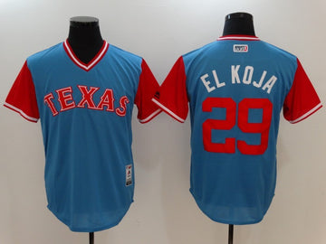 Adrian Beltre El Koja Majestic Texas Rangers blue jersey