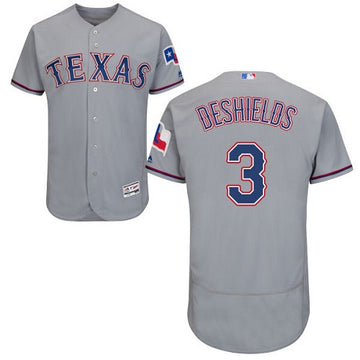 Delino Deshields Texas Rangers gray jersey