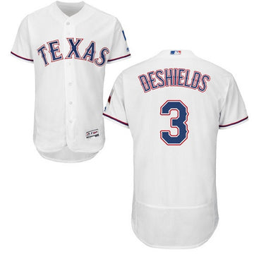Delino Deshields Texas Rangers white jersey