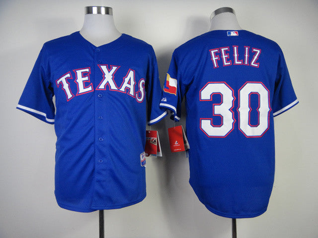 Feliz Texas Rangers blue jersey